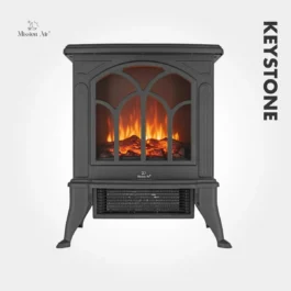 Kominek elektryczny Mission Air KEYSTONE 1800W – Efekt płomienia LED, czarny